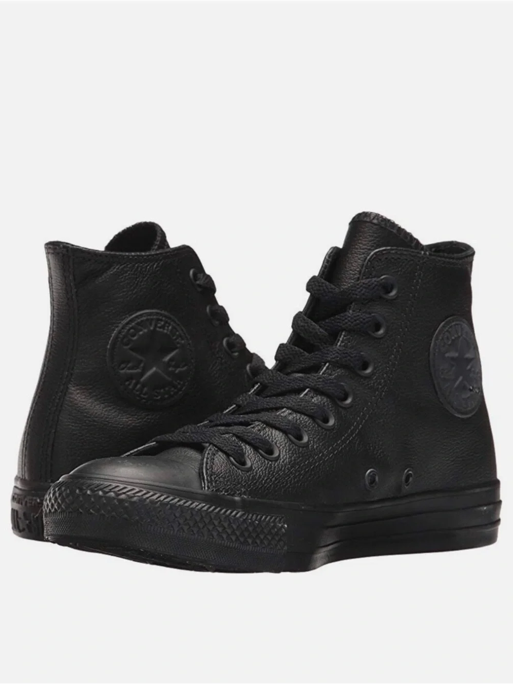 Converse CTAS Hi Black Leather Unisex Sneakers—Men’s 9 / Women’s 11— New in Box - Picture 2 of 6